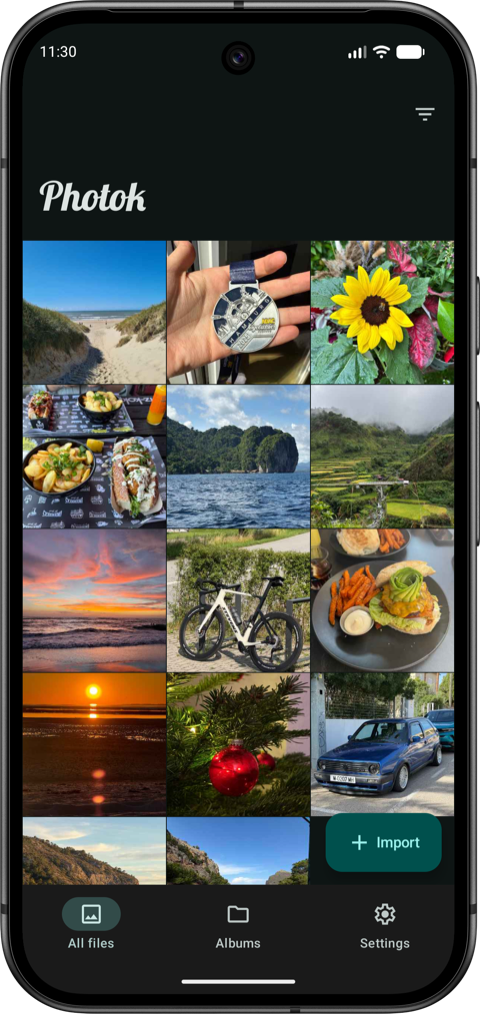 Photok gallery screen